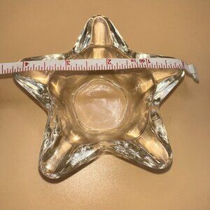 Vintage Heavy Glass 6" Star-Shaped Cigar/Cigarette Ash Tray